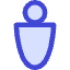 Toilet Sign Man Icon from Core Duo Set