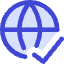 Globe Website Check Icon from Core Duo Set