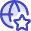 Globe Website Star Icon from Core Duo Set