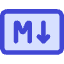 Markdown Rectangle Programming Icon from Core Duo Set