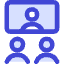 Group Meeting Call Icon from Core Duo Set
