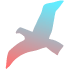 Organic Shape Bird Element from Gradient Shapes Set