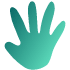 Organic Shape Hand Element from Gradient Shapes Set