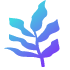 Organic Shape Leaves 2 Element from Gradient Shapes Set