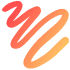 Organic Shape Line 5 Element from Gradient Shapes Set