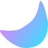 Organic Shape Moon Element from Gradient Shapes Set
