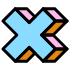 Cross False Element from Retro Shapes Set