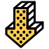 Arrow Down Element from Retro Shapes Set