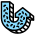 Arrow Turn Up Element from Retro Shapes Set