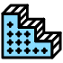 Block Stairs Element from Retro Shapes Set