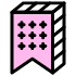 Bookmark Ribbon Element from Retro Shapes Set
