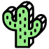 Cactus Element from Retro Shapes Set