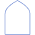 Abstract Arch Door Element from Geometric Shapes - Line Set