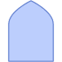 Abstract Arch Door Element from Geometric Shapes - Filled Set