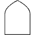 Abstract Arch Door Element from Geometric Shapes - Filled Set