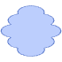 Abstract Cloud Vertical Element from Geometric Shapes - Filled Set