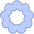 Abstract Donut Element from Geometric Shapes - Filled Set