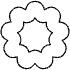 Abstract Donut Element from Geometric Shapes - Filled Set