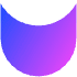 Abstract Half Moon Element from Geometric Shapes - Gradient Set