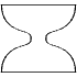 Abstract Hourglass Element from Geometric Shapes - Filled Set