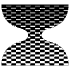 Abstract Hourglass Element from Geometric Shapes - Texturized Set
