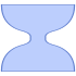 Abstract Hourglass Element from Geometric Shapes - Filled Set