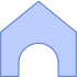 Abstract House Element from Geometric Shapes - Filled Set