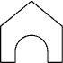 Abstract House Element from Geometric Shapes - Filled Set
