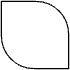 Abstract Oval Sharp Element from Geometric Shapes - Filled Set