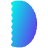 Abstract Pastry Element from Geometric Shapes - Gradient Set
