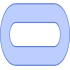 Abstract Path Oval Route Element from Geometric Shapes - Filled Set