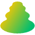 Abstract Pine Nature Element from Geometric Shapes - Gradient Set