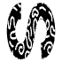 Abstract S Curly Element from Geometric Shapes - Texturized Set