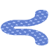 Abstract Worm Element from Geometric Shapes - Texturized Set