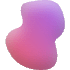 Blob Round Bean Element from Blob Shapes - Gradient Set