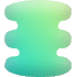 Block Round Bone Element from Blob Shapes - Gradient Set