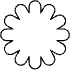 Circle Flower Element from Geometric Shapes - Filled Set