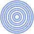Circle Point Target Element from Geometric Shapes - Filled Set