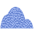 Cloud Half Element from Geometric Shapes - Texturized Set