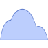 Cloud Half Element from Geometric Shapes - Filled Set