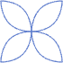 Flower 1 Nature Element from Geometric Shapes - Line Set