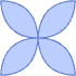 Flower 1 Nature Element from Geometric Shapes - Filled Set