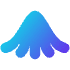 Flower Bell Nature Element from Geometric Shapes - Gradient Set