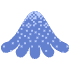 Flower Bell Nature Element from Geometric Shapes - Texturized Set