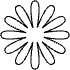 Flower Daisy Nature 2 Element from Geometrica (Line) Set