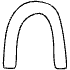 Shape Abstract Arch Thin Element from Organic Shapes - Filled Set