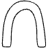 Shape Abstract Arch Thin Element from Organic Shapes - Line Set