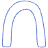 Shape Abstract Arch Thin Element from Organic Shapes - Line Set