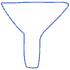 Shape Abstract Filter Funnel Element from Organic Shapes - Line Set