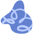 Shape Abstract Fish Element from Organic Shapes - Texturized Set
